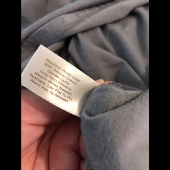 BOSTON PROPER Embellished Neckline Blouse Shirt Top Gray Necklace Rhinestones - Picture 11 of 11